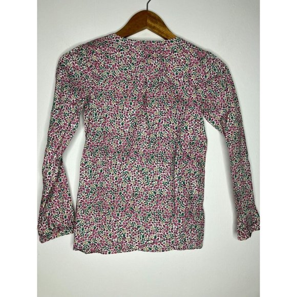 Joules Girls 11-12 Years 1/2 Button Long Sleeve Floral Blouse - Picture 8 of 9